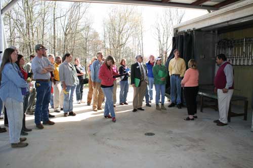 The group sees where birds are off-loaded