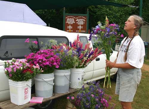 making bouquets