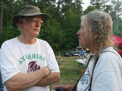 Farmers Bill Dow and Cathy Jones