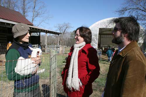 Whiteny with visitors