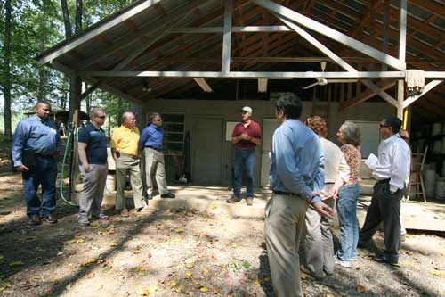 Group at packing shed