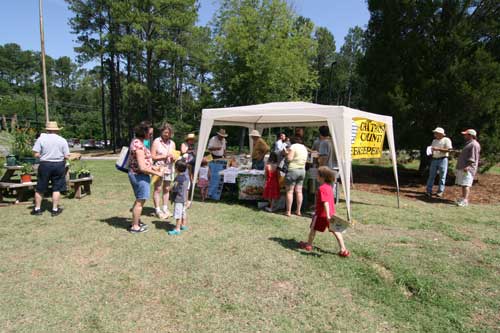 participants near exhibit