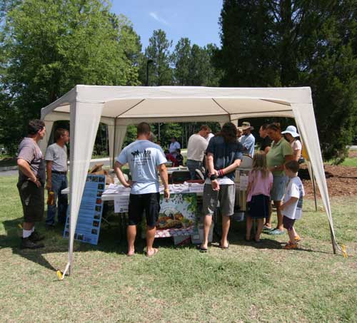 exhibit in tent