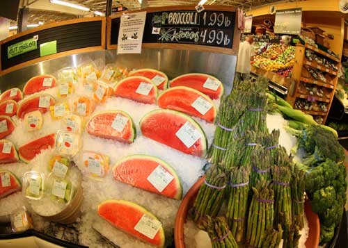 stickers on produce pollinated by honey bees