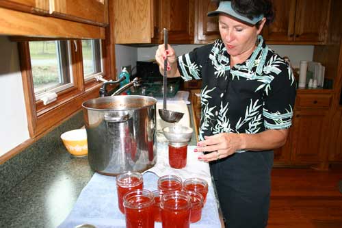 Amy making jelly