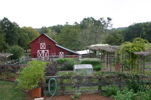 View of Bluebird Hill gardens