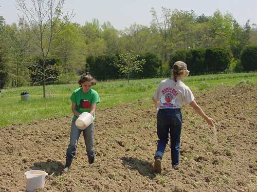 spreading soil amendments