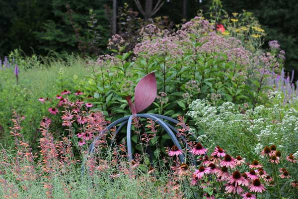 pollinator garden scene