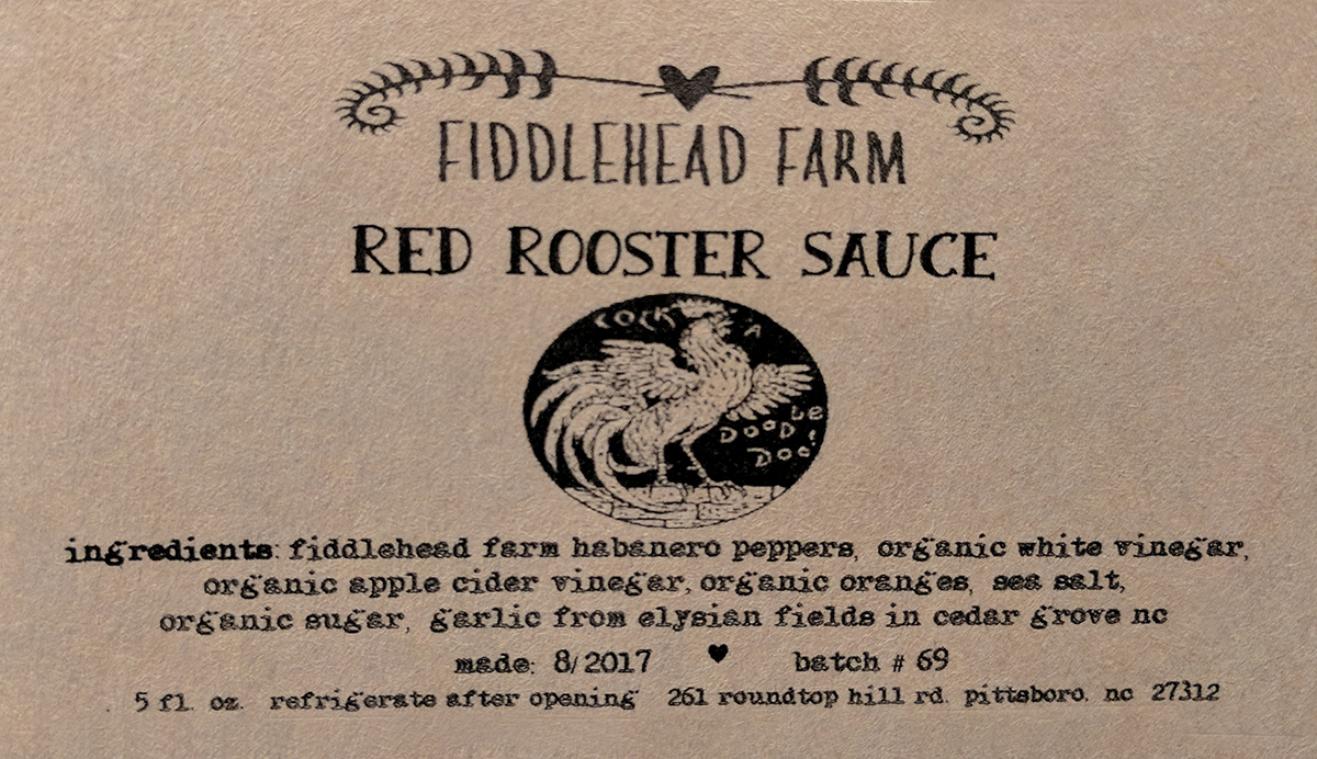Emily sources ingredients from dozens of local farms and always lists the farm name on the label. 