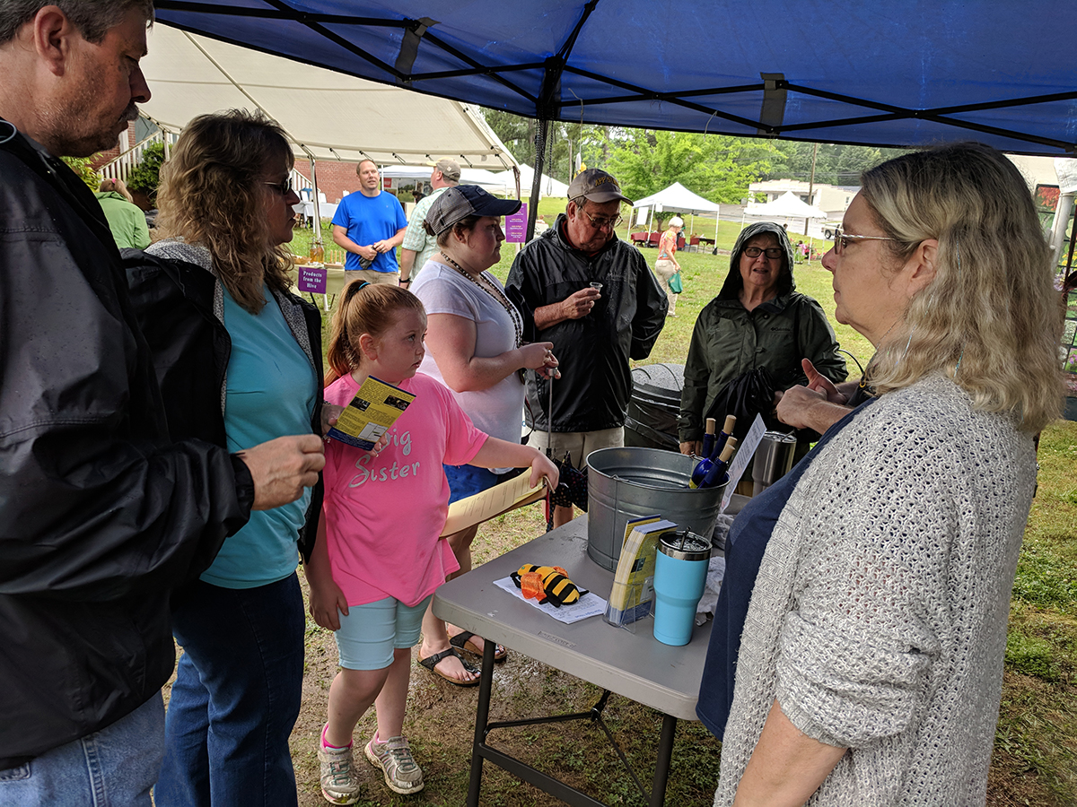 Visitors enjoyed sampling mead and learning how it's made from Ben and Becky Starr of Starrlight Mead. 