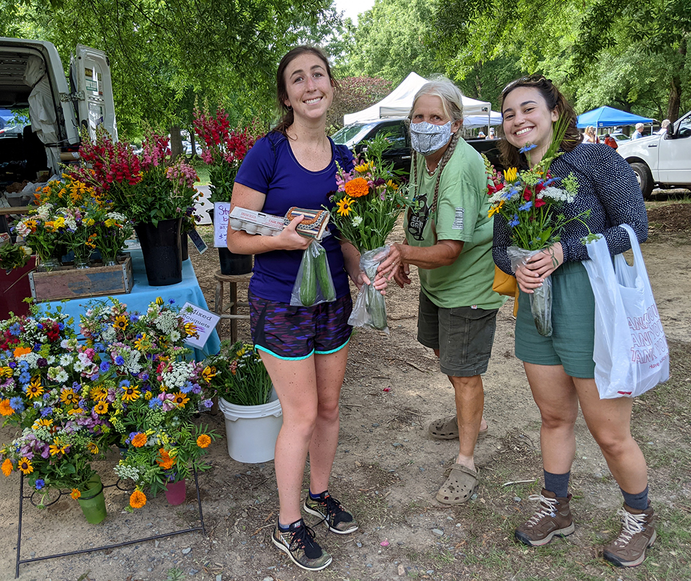 Women with flowers