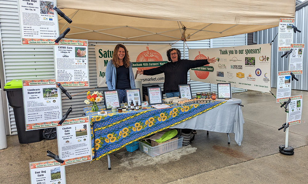 The Chatham Mills Farmers' Market was just outside the Exhibit Hall.