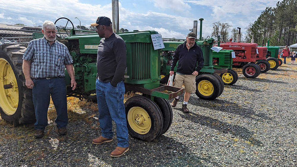 Folks loved seeing the antique tractors.