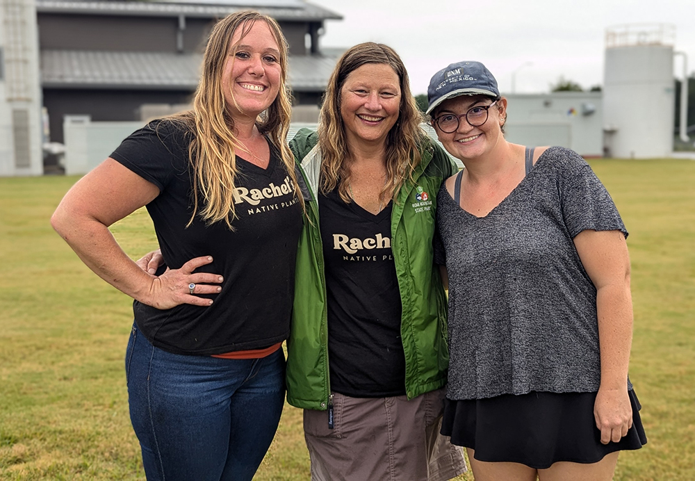 The rain kept things a little soggy but couldn't dampen the spirits of Rachel, Kelly, and Becca of Rachel's Native Plants!